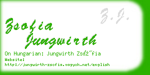 zsofia jungwirth business card